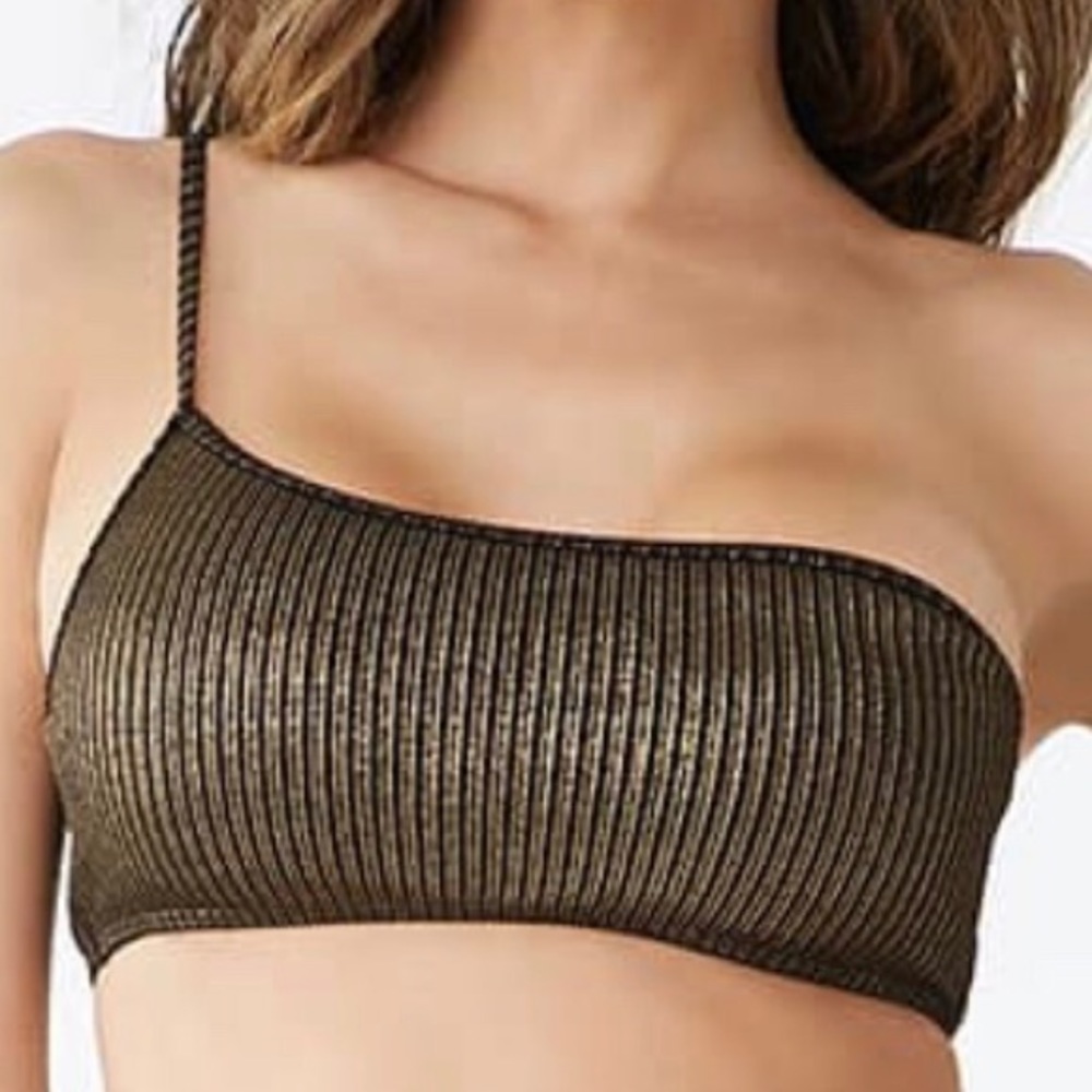 Metallic Brazilian-Cut Swimsuit